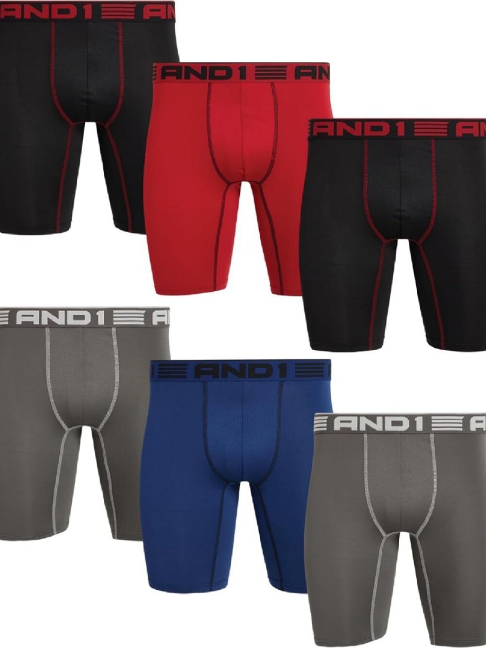Men's Athletic Long Leg Boxer Briefs, No Fly, 9" Inseam, Performance Underwear